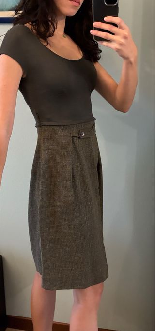 abito senza maniche 100% lana