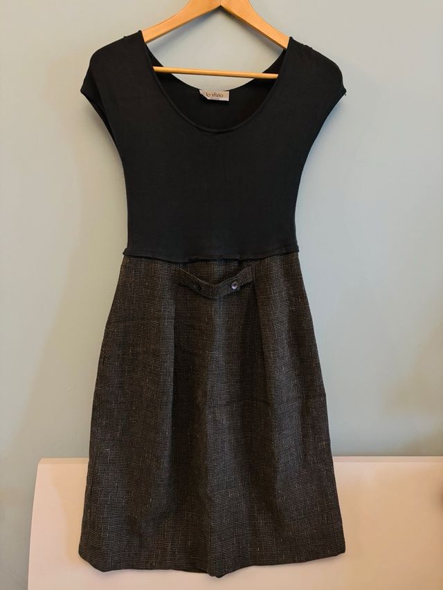 abito senza maniche 100% lana