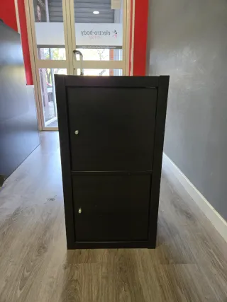 Mobile cassettiera in legno nero