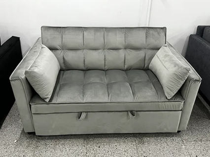 BARATO! Sofá Cama Gris Terciopelo Fuji