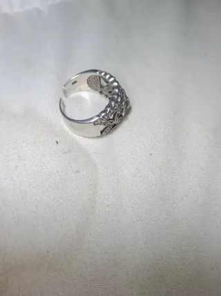 Anillo Plata Ajustable Piedras Preciosas