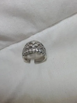 Anillo Plata Ajustable Piedras Preciosas