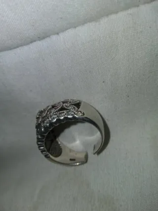 Anillo Plata Ajustable Piedras Preciosas