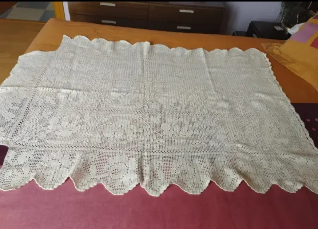 2 Colchas Cuna Ganchillo Blancas