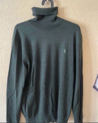 Jersey Cuello Alto Polo Ralph Lauren Verde Talla M