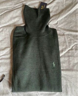 Jersey Cuello Alto Polo Ralph Lauren Verde Talla M