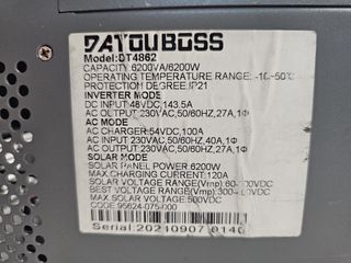 Inversor Solar DATOU BOSS 6200W 48V