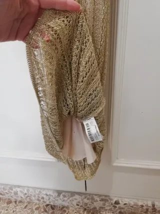 Vestido fiesta Zara dorado