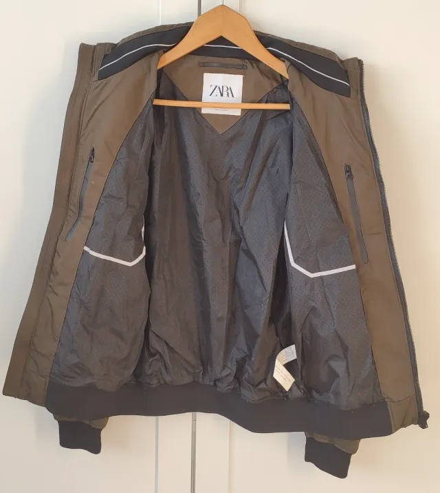 Chaqueta poliester hombre verde militar