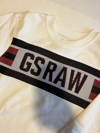 Sudadera G-Star RAW Blanca con Logo