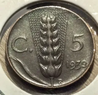 5 Centesimi 1932 Moneta Italiana