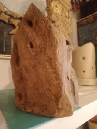 Grotta per presepe in legno d'ulivo