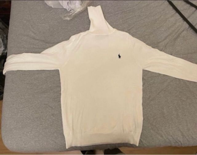 Jersey Cuello Alto Ralph Lauren Talla M/L Blanco