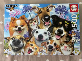 Puzzle Educa Selfies Perros y Gatos 500 Piezas