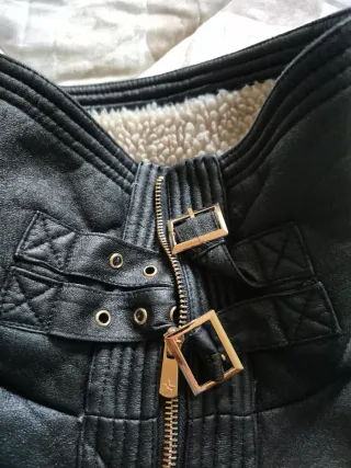 Montone Primadonna nero e beige taglia italiana 44