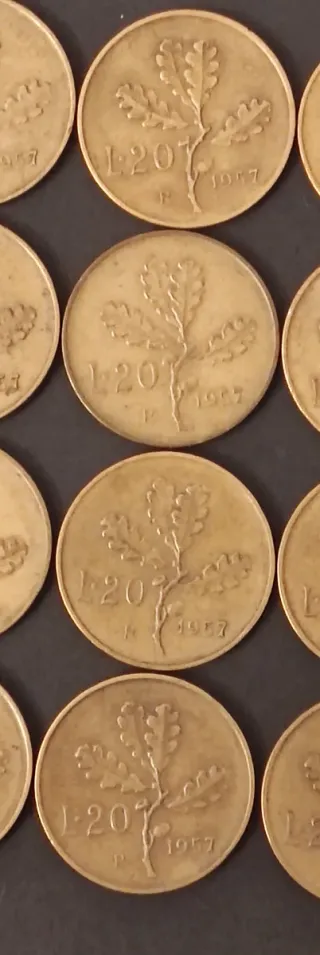 12 Monete Rare da 20 Lire , coniate nel 1957