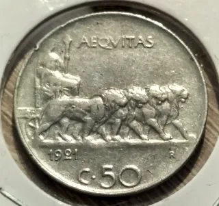 50 Centesimi Leoni 1921