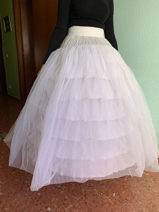 Cancán de fallera blanco