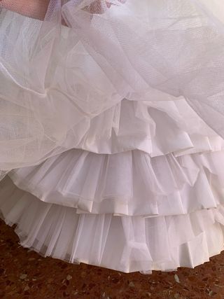 Cancán de fallera blanco