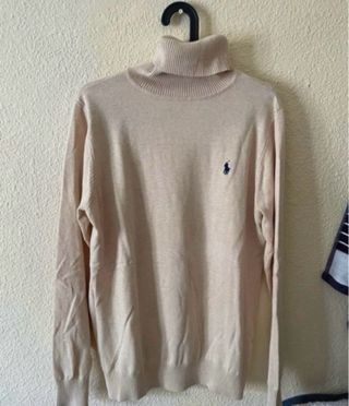 Jersey Polo Ralph Lauren cuello alto beige M/L