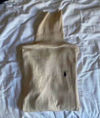 Jersey Polo Ralph Lauren cuello alto beige M/L