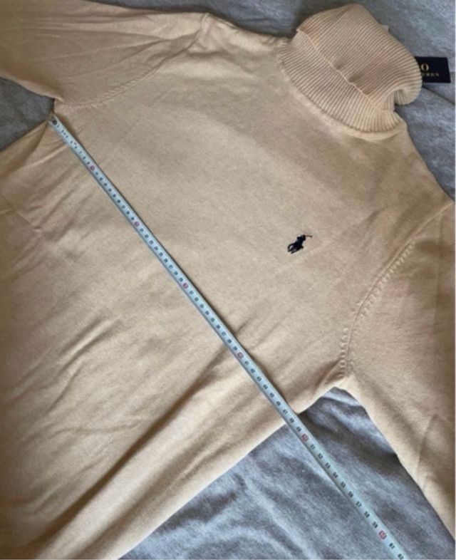 Jersey Polo Ralph Lauren cuello alto beige M/L