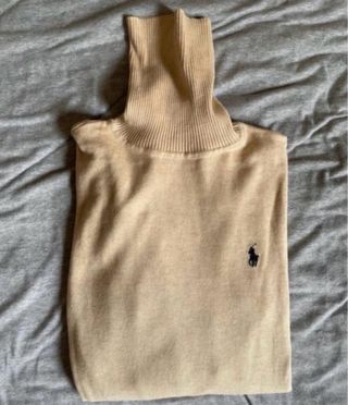 Jersey Polo Ralph Lauren cuello alto beige M/L