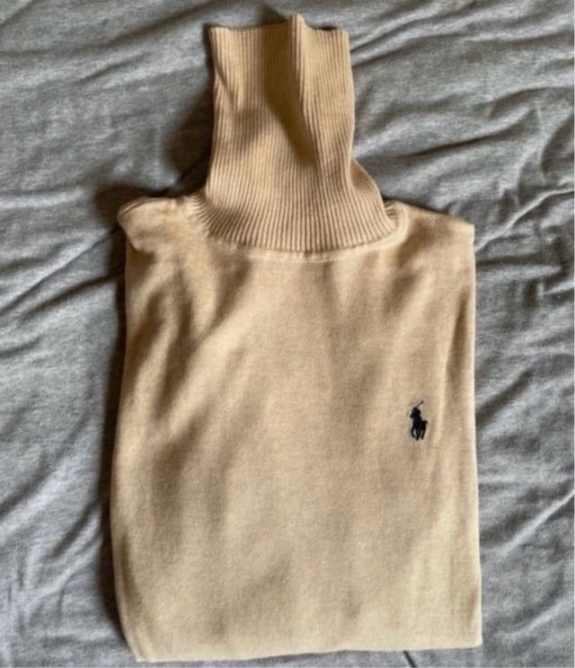 Jersey Polo Ralph Lauren cuello alto beige M/L