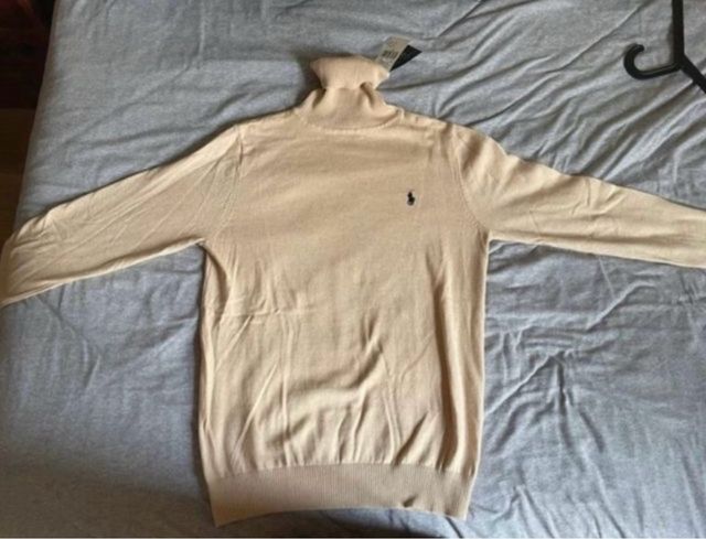 Jersey Polo Ralph Lauren cuello alto beige M/L