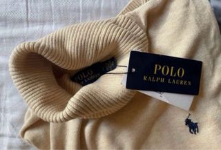 Jersey Polo Ralph Lauren cuello alto beige M/L