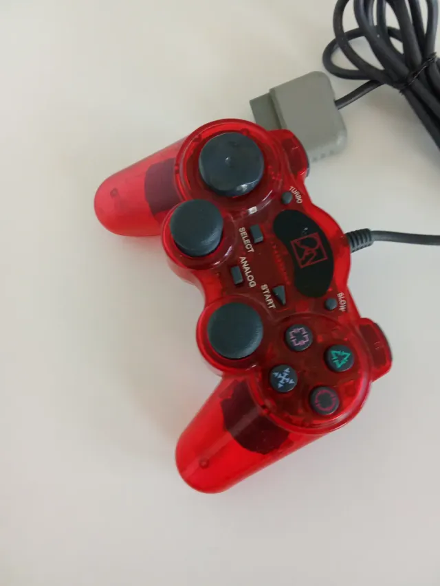 Mando PS1/PS2 Sony Rojo Transparente