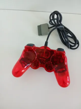 Mando PS1/PS2 Sony Rojo Transparente