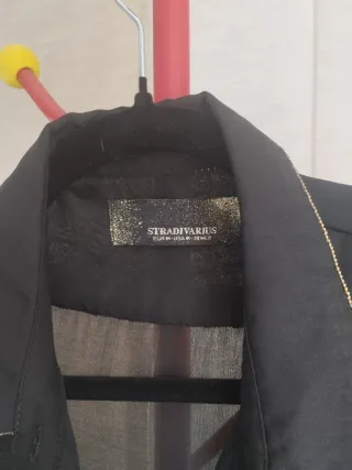 Blusa Stradivarius negra mujer