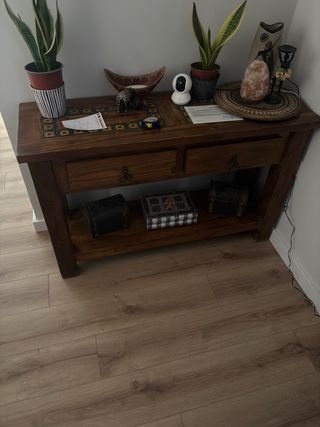 conjunto de muebles rústicos mexicana con azulejos