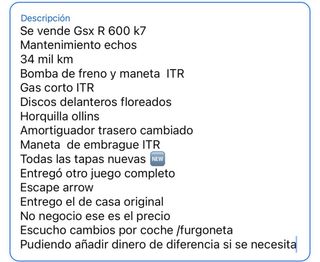 Suzuki GSX-R 600 Negra