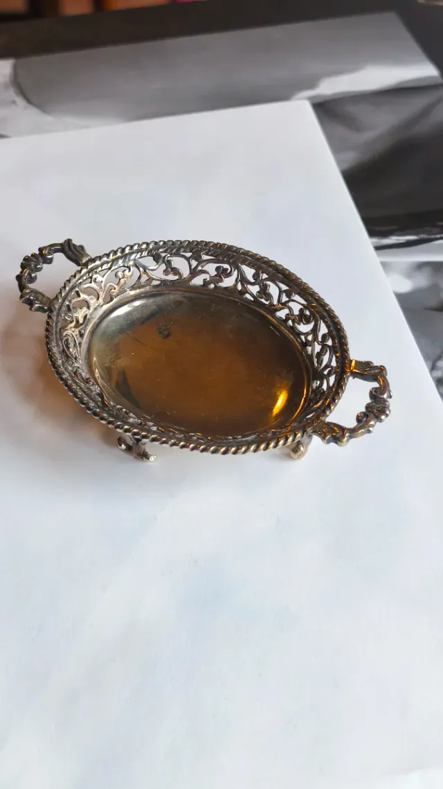 Piccolo vassoio argento traforato
