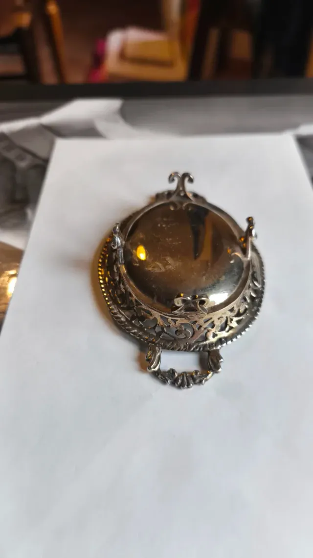 Piccolo vassoio argento traforato