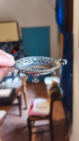 Piccolo vassoio argento traforato