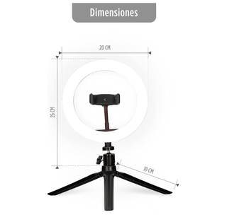 Aro de luz KSIX Studio Live con trípode plegable