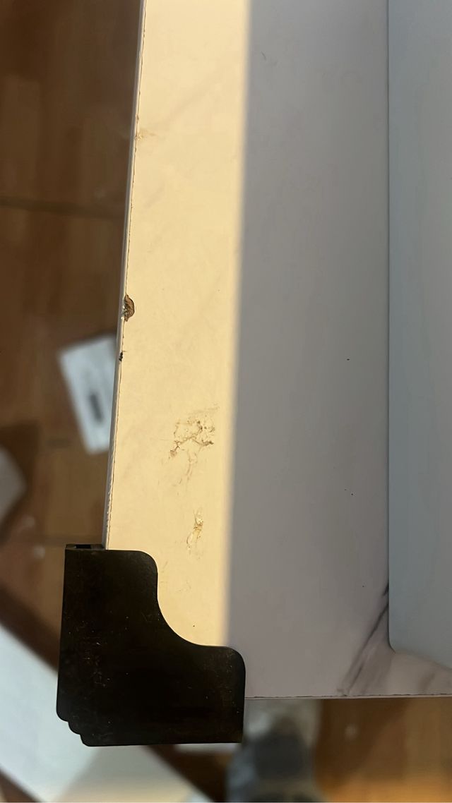 Mesa Barra Blanca Marmol Metal