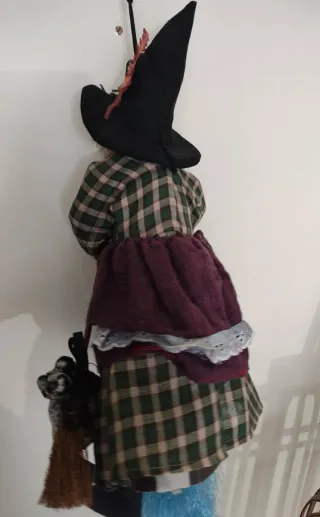 Strega di stoffa portafortuna Halloween