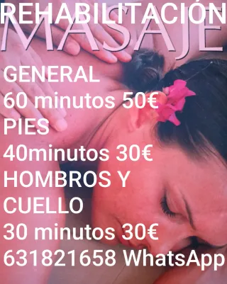 Tratamientos de rehabilitación y masajes