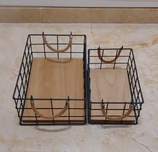 Cajas organizadoras metal y madera
