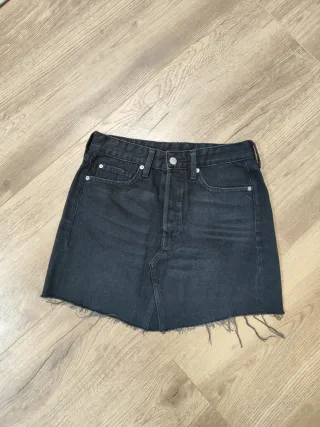 Falda vaquera negra mini