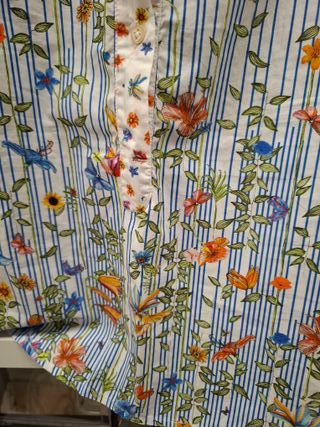 Camicia Donna Scollo Coreana Floreale