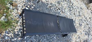 Hamacas de metal y tela negra 4 unidades