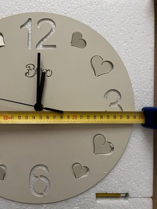 Orologio da parete shabby panna cuoricini