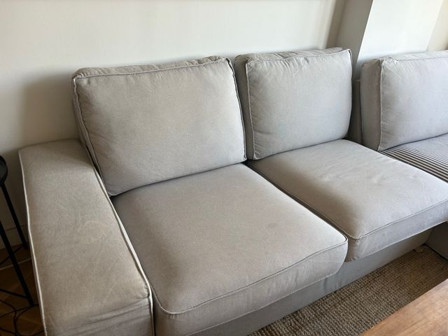 Sofá KIVIK Ikea gris 3 plazas + Chaise longue