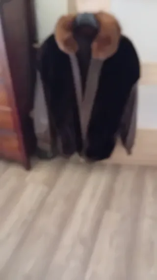 Chaqueta de pelo y piel