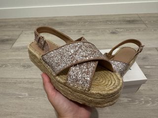 Sandalias Plataforma Glitter Talla 40